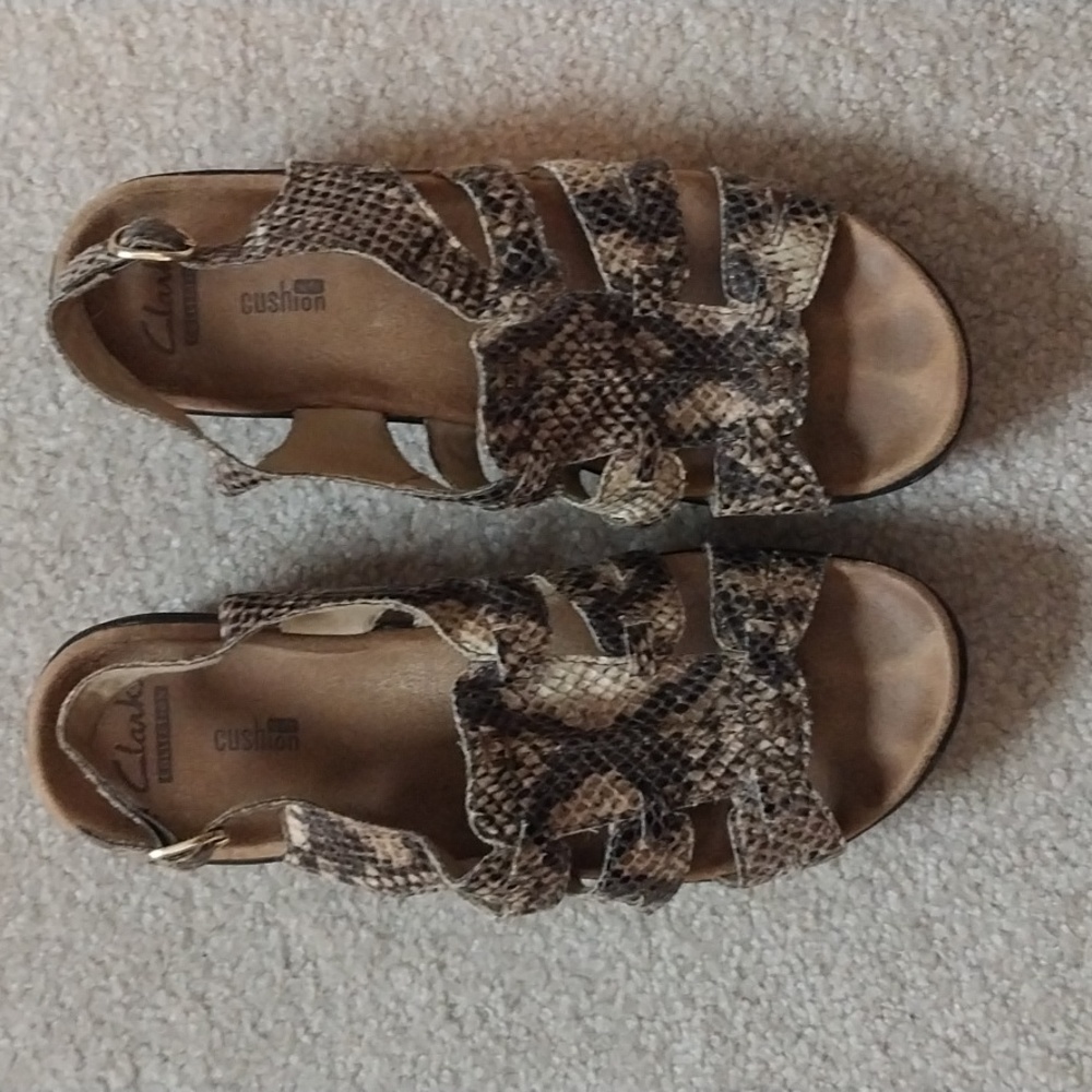 Snake print sandals